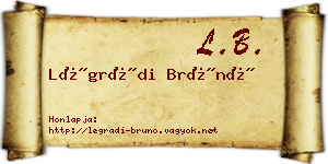Légrádi Brúnó névjegykártya
